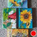 Four small paintings