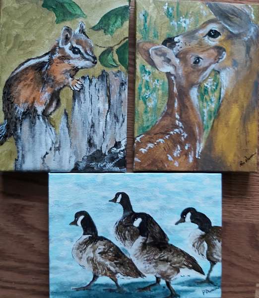 Assorted small paintings